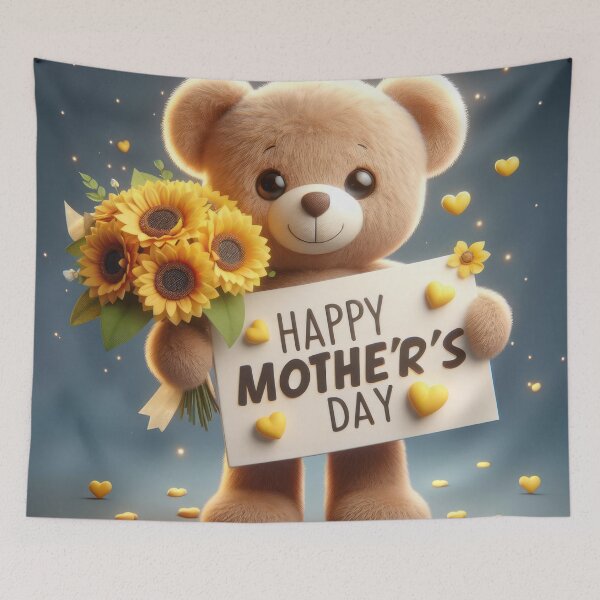 Item preview, bear with a bouquet for Happy Mothers Day designed and sold by Expressions-Sel.