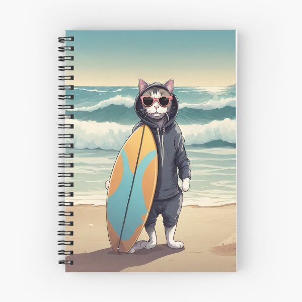 Item preview, Surfer cat designed and sold by StyleSketch.