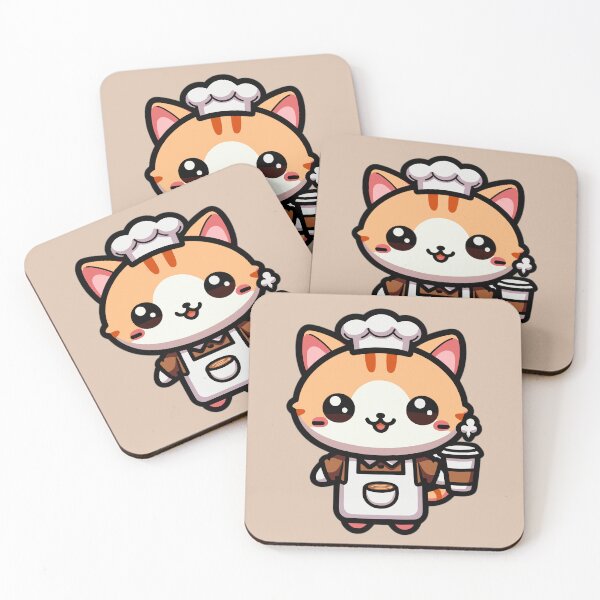 Item preview, Cute Coffee Barista Cat designed and sold by Nathaniel Baker.