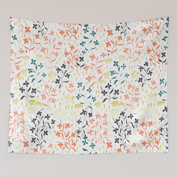 Item preview, Flowers of Spring - orange green designed and sold by SerahO.