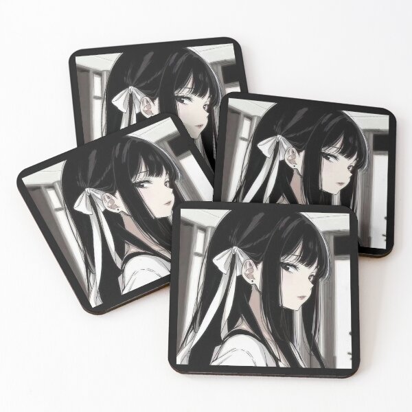 Item preview, anime girl with black hair  designed and sold by Moonflowerbt1.