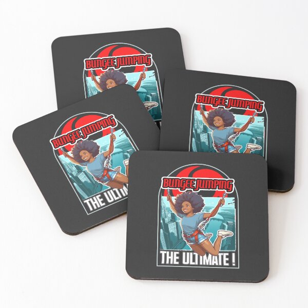 Item preview, Bungee Jumping, Ultimate! A Cityscape Adventure in Vivid Azure & Crimson designed and sold by SplashTastic.