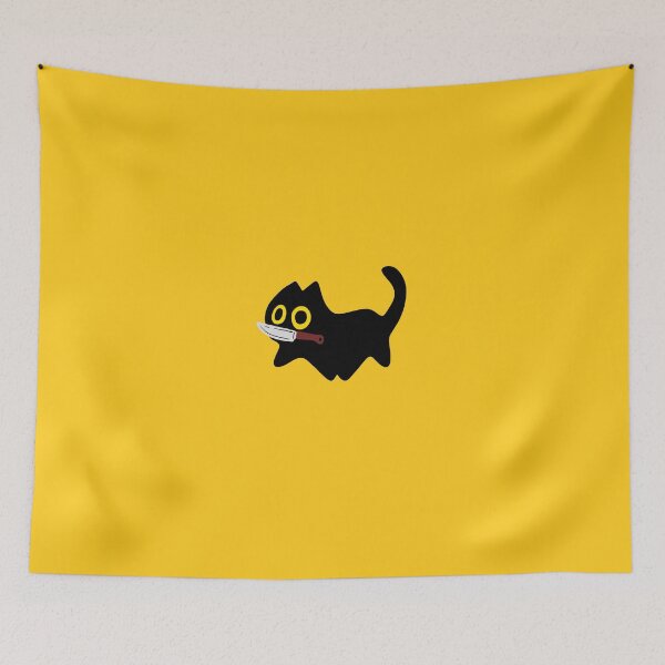 Item preview, Black Cat with a knife designed and sold by patcci.
