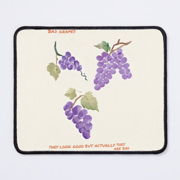 Item preview, funny, grape, bad, wine, drink, humor, cartoon, red, banana designed and sold by peachcakecanvas.