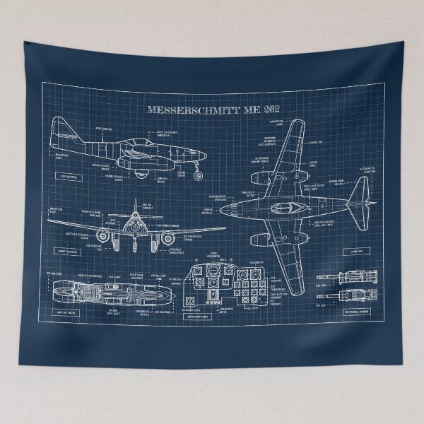 Item preview, Messerschmitt Me 262 (Navy Blueprint) designed and sold by BGALAXY.