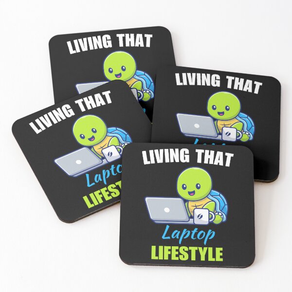 Item preview, Living that laptop lifestyle, funny work from home or wfh lifestyle freelancer saying or quote designed and sold by NBSStore.