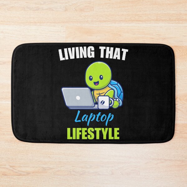 Item preview, Living that laptop lifestyle, funny work from home or wfh lifestyle freelancer saying or quote designed and sold by NBSStore.