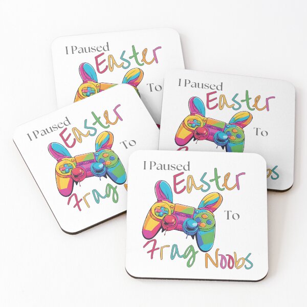 Item preview, I Paused Easter To Frag Noobs designed and sold by Pixels2Patterns.