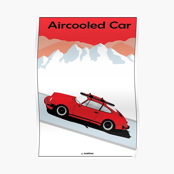Aircooled car Alpin Poster