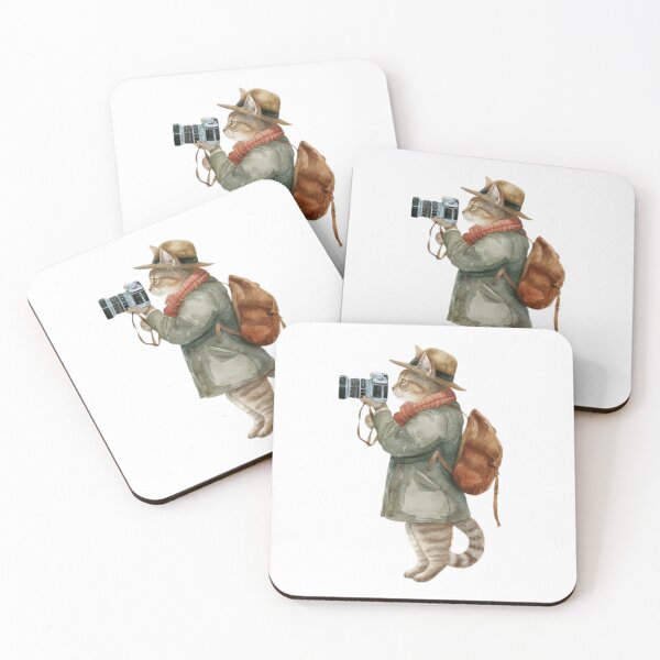 Item preview, "VINTAGE CAT PHOTOGRAPHER". CAT WITH CAMERA . FUNNY CATOGRAPHER designed and sold by Obinne.