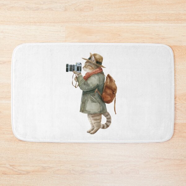Item preview, "VINTAGE CAT PHOTOGRAPHER". CAT WITH CAMERA . FUNNY CATOGRAPHER designed and sold by Obinne.