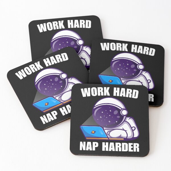 Item preview, Work hard, nap harder. Funny work from home quote or saying for productive freelancer designed and sold by NBSStore.