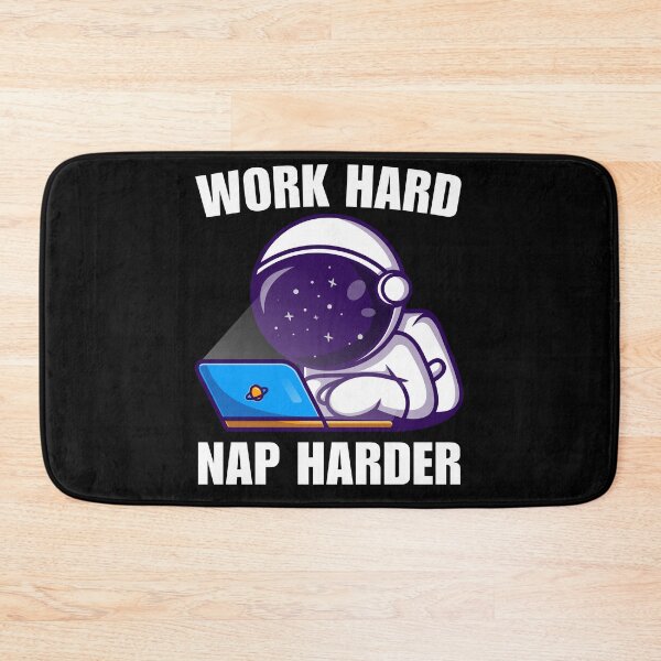Item preview, Work hard, nap harder. Funny work from home quote or saying for productive freelancer designed and sold by NBSStore.