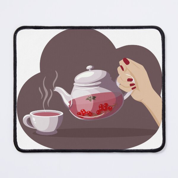 Item preview, Vector illustration of a cup and a glass teapot with fruit tea designed and sold by Familyshmot.