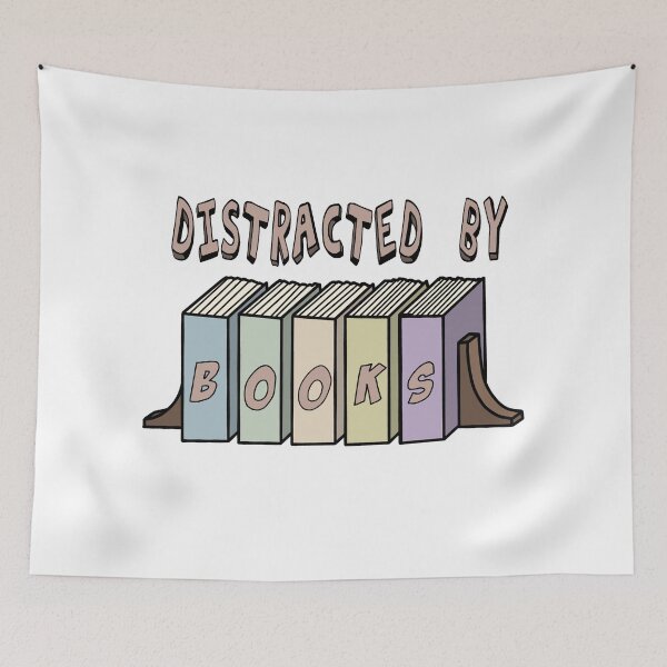 Item preview, Distracted by books designed and sold by Becky-Marie.