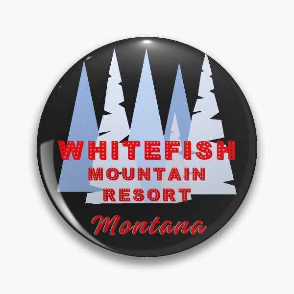 Artikelvorschau, Whitefish Mountain Resort Montana U.S.A. Roter Text. Geschenkideen für den Ski-Enthusiasten. entworfen und verkauft von LindaLG.