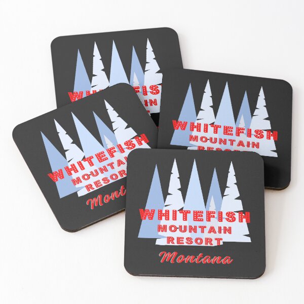 Item preview,  Whitefish Mountain Resort Montana U.S.A. Red text. Gift Ideas For The Ski Enthusiast. designed and sold by LindaLG.