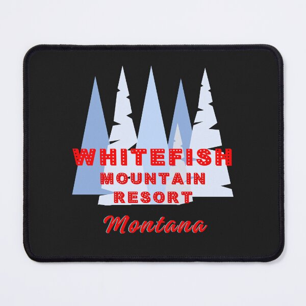 Item preview, Whitefish Mountain Resort Montana U.S.A. Red text. Gift Ideas For The Ski Enthusiast. designed and sold by LindaLG.