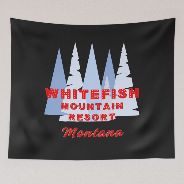 Item preview,  Whitefish Mountain Resort Montana U.S.A. Red text. Gift Ideas For The Ski Enthusiast. designed and sold by LindaLG.