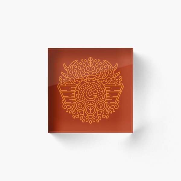 Druid – Class Crest (color) Acrylic Block