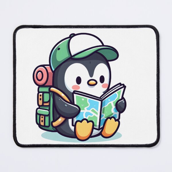 Item preview, Kawaii Penguin With Backpack designed and sold by CanvasCutie.