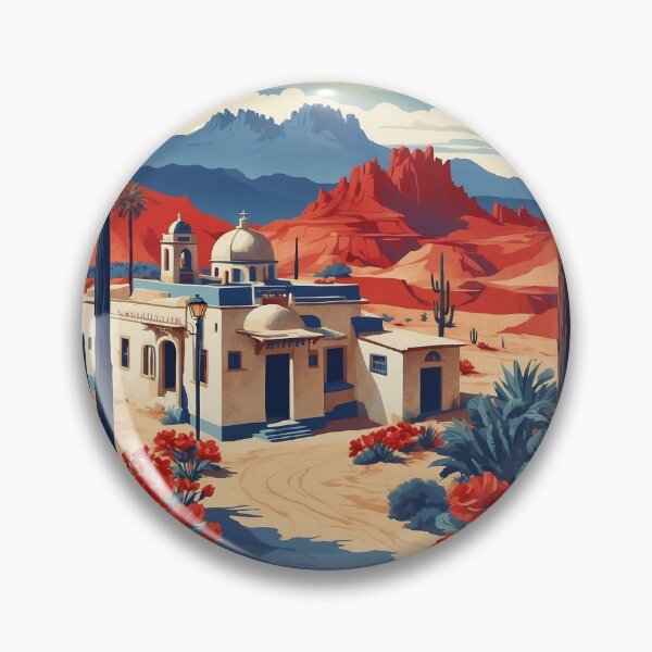 Item preview, Álamos Sonora Magic Town Vintage Travel Tourism Poster  designed and sold by TravelersGems.