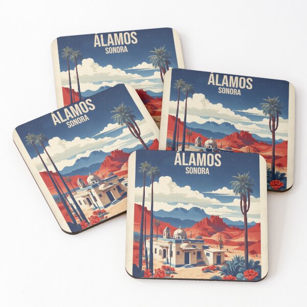Item preview, Álamos Sonora Magic Town Vintage Travel Tourism Poster  designed and sold by TravelersGems.