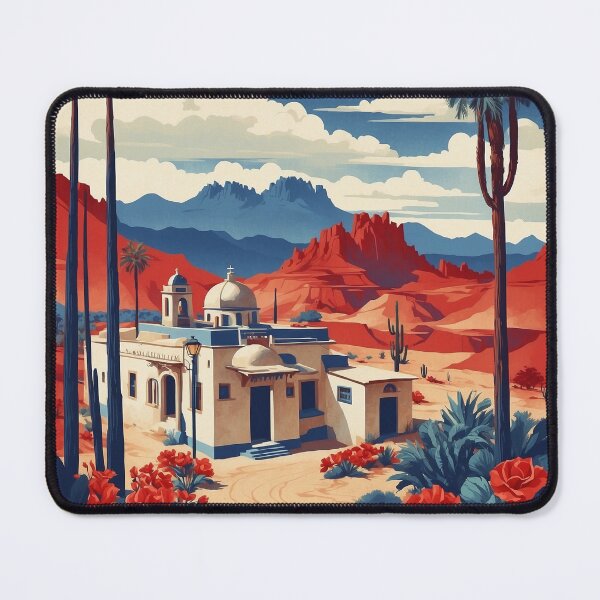 Item preview, Álamos Sonora Magic Town Vintage Travel Tourism Poster designed and sold by TravelersGems.