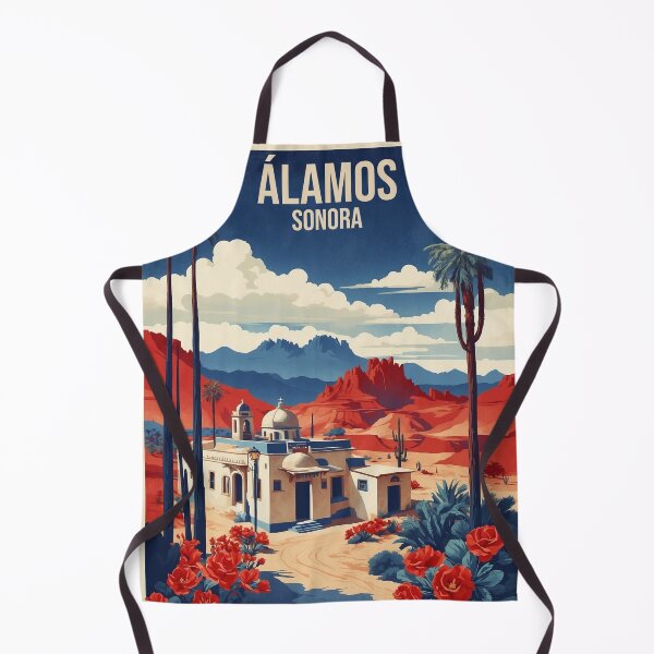 Item preview, Álamos Sonora Magic Town Vintage Travel Tourism Poster designed and sold by TravelersGems.
