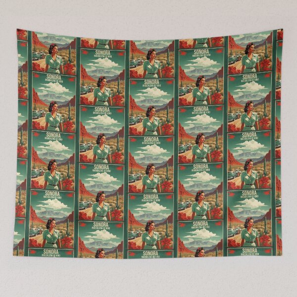 Item preview, Sonora Magdalena de Kino Magic Town Vintage Travel Tourism Poster  designed and sold by TravelersGems.