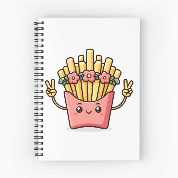 Item preview, Kawaii French Fries With Flower Crown designed and sold by CanvasCutie.