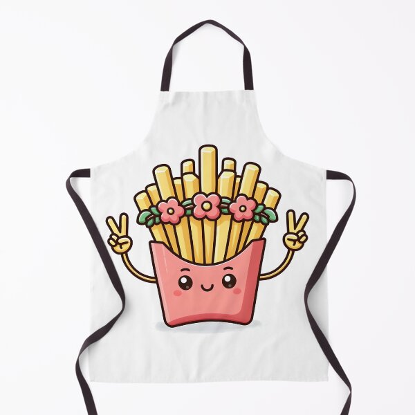 Item preview, Kawaii French Fries With Flower Crown designed and sold by CanvasCutie.