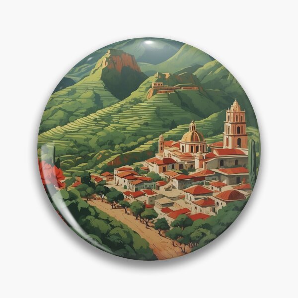 Item preview, Malinalco Estado de Mexico Magic Town Vintage Travel Tourism Poster  designed and sold by TravelersGems.