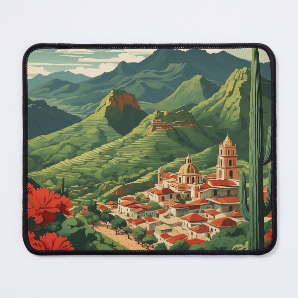 Item preview, Malinalco Estado de Mexico Magic Town Vintage Travel Tourism Poster designed and sold by TravelersGems.