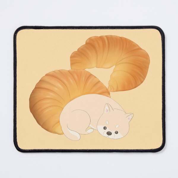 Item preview, Croissants dessert with shiba inu designed and sold by ShibaInuArt.
