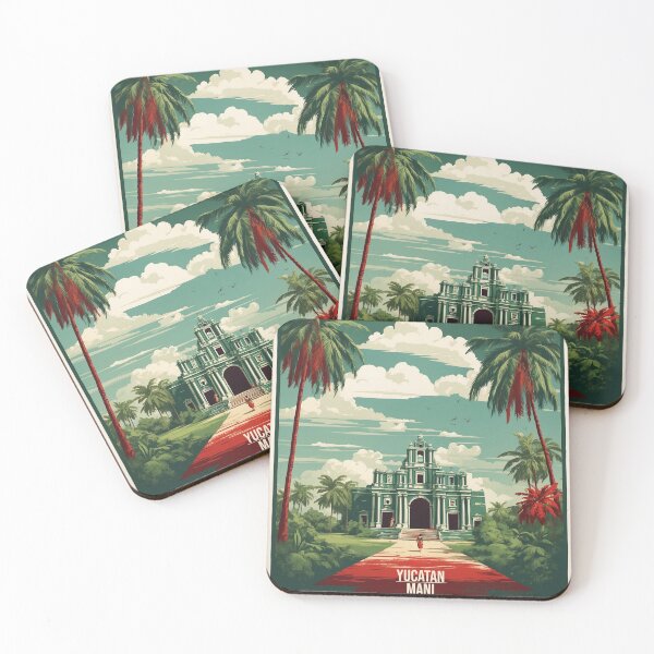 Item preview, Yucatan Mani Magic Town Vintage Travel Tourism Poster  designed and sold by TravelersGems.