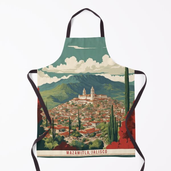 Item preview, Mazamitla Jalisco Mexico Magic Town Vintage Travel Tourism Poster designed and sold by TravelersGems.