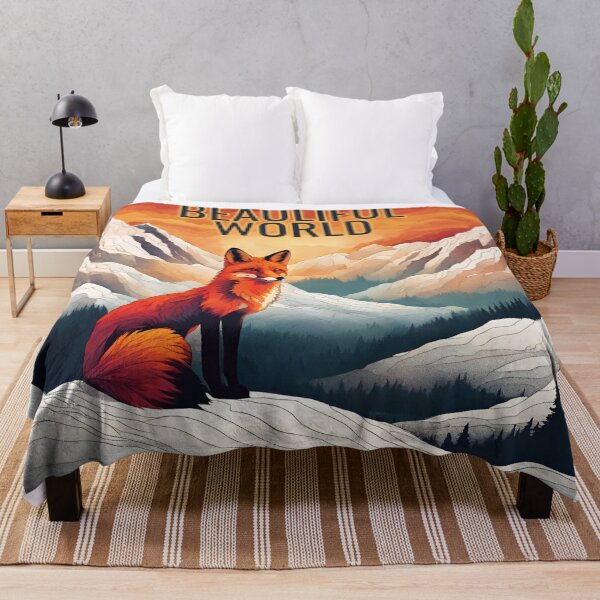 Item preview, Hermoso zorro con montaña designed and sold by Lunaawga.