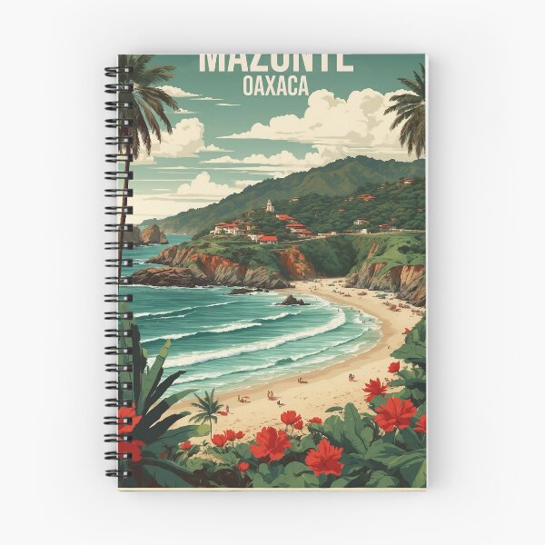Item preview, Mazunte Oaxaca Mexico Magic Town Vintage Travel Tourism Poster  designed and sold by TravelersGems.