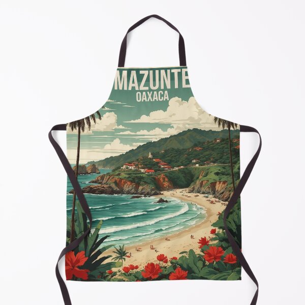 Item preview, Mazunte Oaxaca Mexico Magic Town Vintage Travel Tourism Poster designed and sold by TravelersGems.