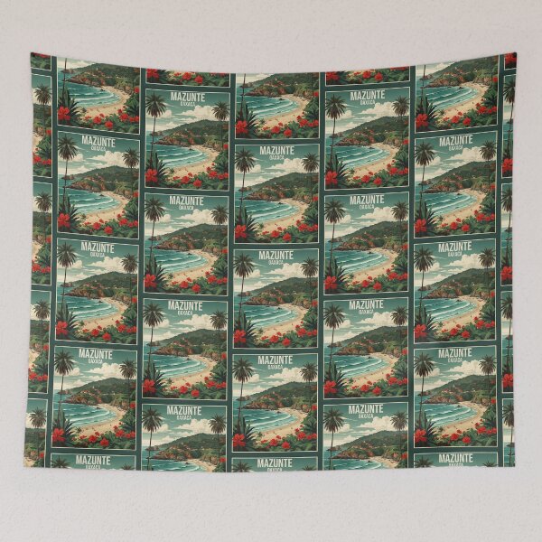 Item preview, Mazunte Oaxaca Mexico Magic Town Vintage Travel Tourism Poster  designed and sold by TravelersGems.