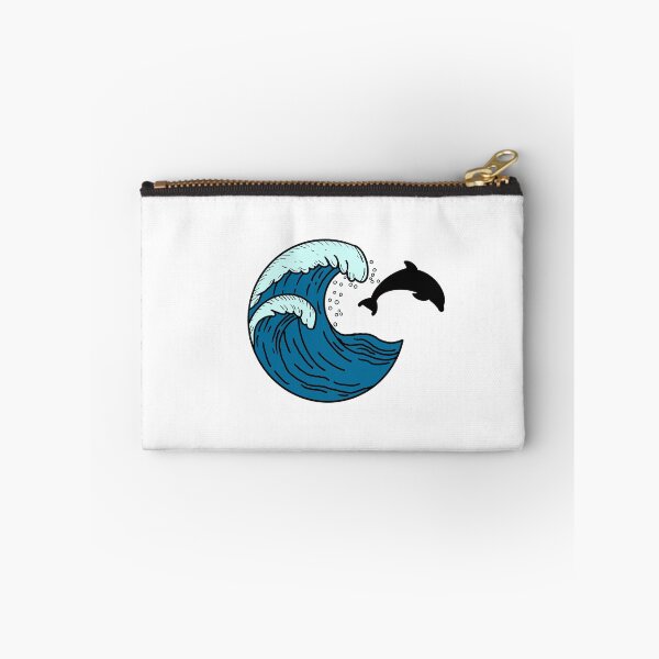 Item preview, Large waves and jumping dolphin designed and sold by Animals-by-JB.
