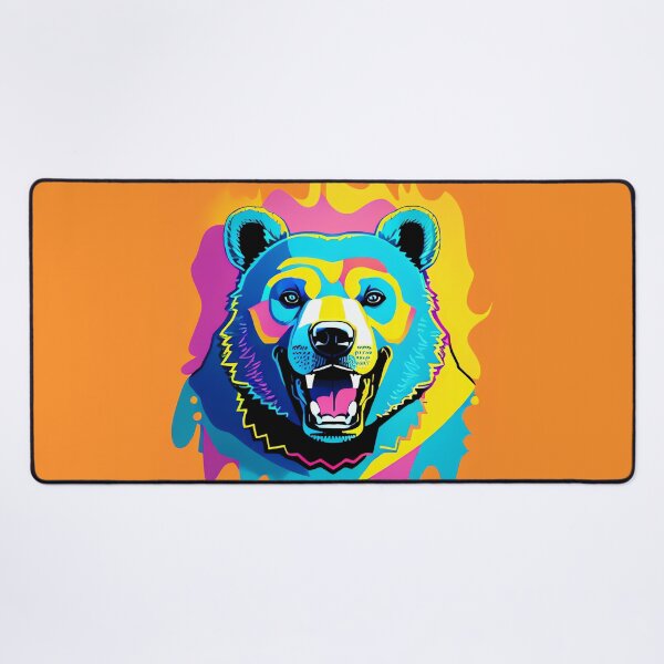 Item preview, Modern Abstract Pop Art Style Laughing Bear Drawing designed and sold by thejoyker1986.