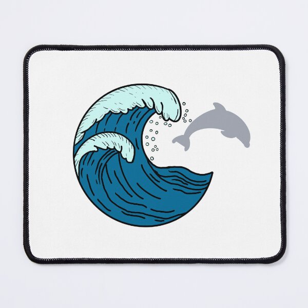 Item preview, Large waves and jumping dolphin designed and sold by Animals-by-JB.