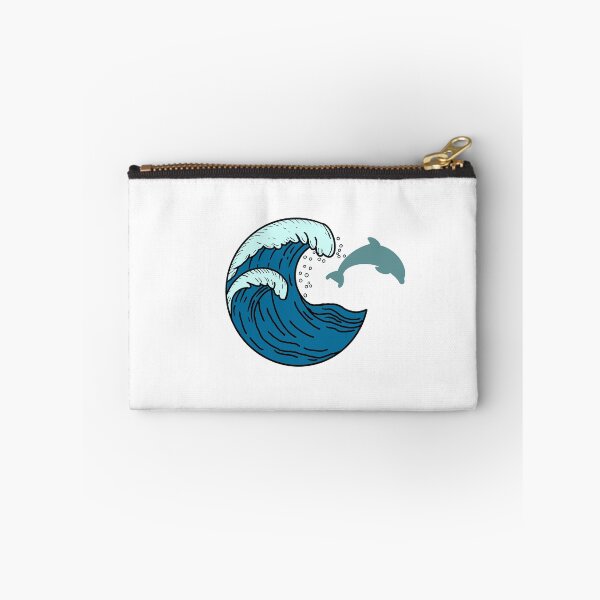 Item preview, Large waves and jumping dolphin designed and sold by Animals-by-JB.