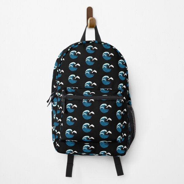 Item preview, Large waves and jumping dolphin designed and sold by Animals-by-JB.