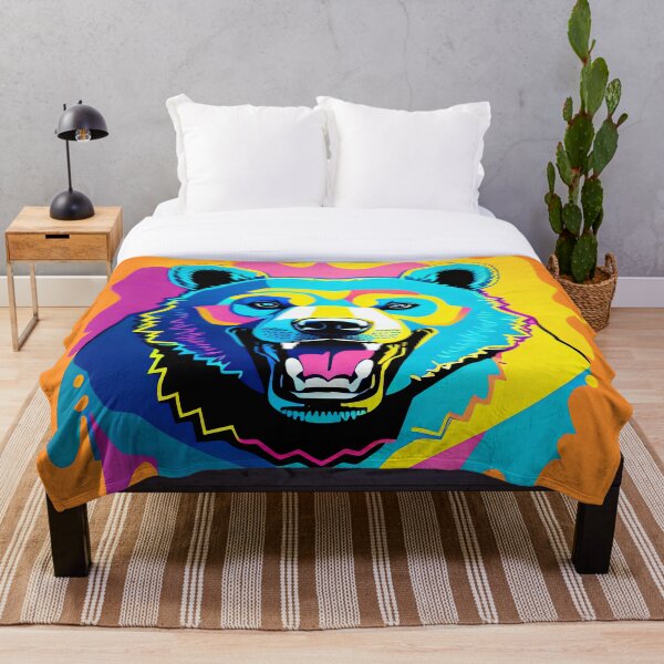 Item preview, Modern Abstract Pop Art Style Laughing Bear Drawing designed and sold by thejoyker1986.