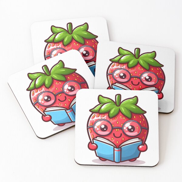 Item preview, Kawaii Strawberry With Glasses designed and sold by CanvasCutie.