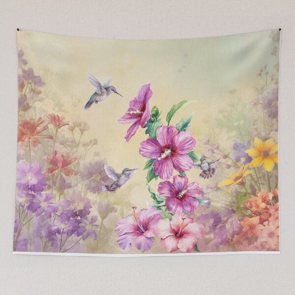 Item preview, Humming Birds and Hibiscus designed and sold by tomorrowsart.