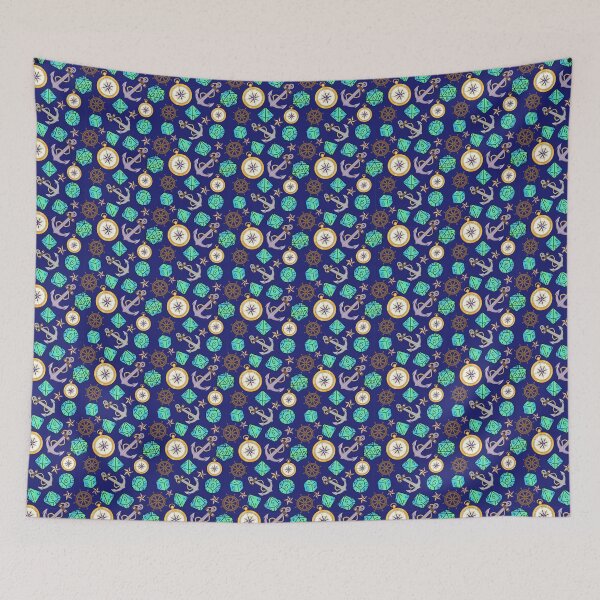 Item preview, DnD Nautical adventure basics dark blue designed and sold by Cthulhu loves crafts.